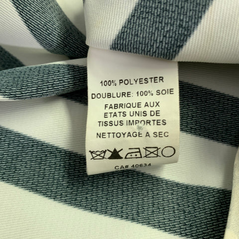 MARC JACOBS Size 6 Black White Polyester Stripe Pencil Skirt