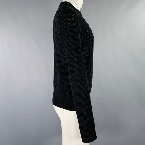 AMI by ALEXANDRE MATTIUSSI Size M Black Knit Cotton Crew Neck Pullover