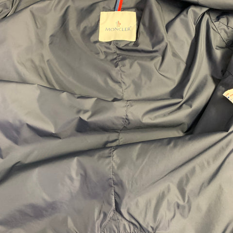 MONCLER Size M Navy Nylon Zip Buttons Windbreaker Jacket