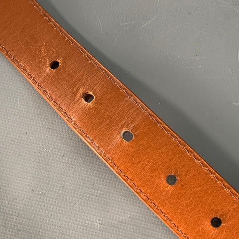 ALDEN Size 32 Brown Silver Leather Belt