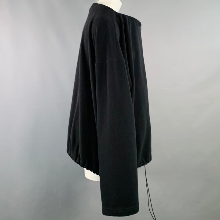MARIE ADAM-LEENAERDT Size S Black Fleece 1/4 Zip Jacket