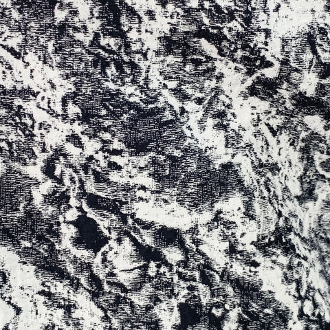 CORRIDOR Size 40 Black White Marbled Cotton Notch Lapel Sport Coat