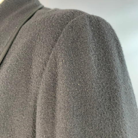 ALAN BILZERIAN Size XL Black Cashmere Shawl Collar Toggle Closure Coat