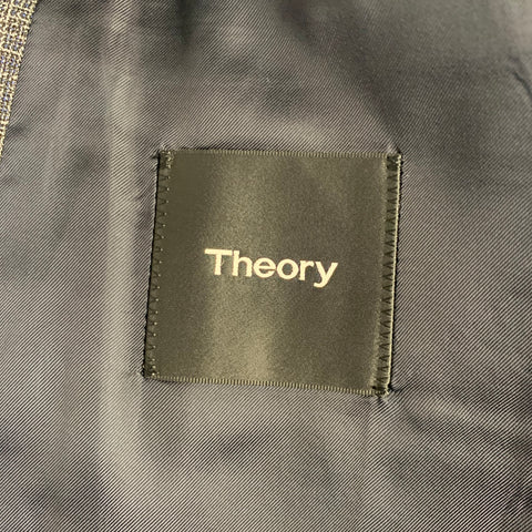 THEORY Size 40 Grey Navy Heather Wool Notch Lapel Suit