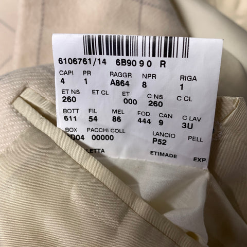 RALPH LAUREN Chest Size 42 Regular Beige Grey Window Pane Camel Hair Sport Coat