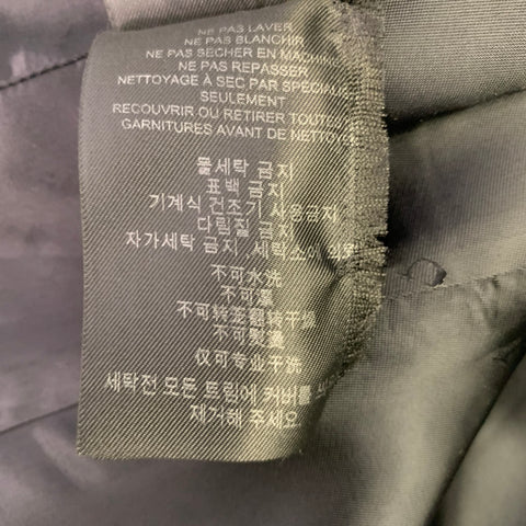 BURBERRY PRORSUM Size 2 Black Cotton Twill Double Breasted Coat