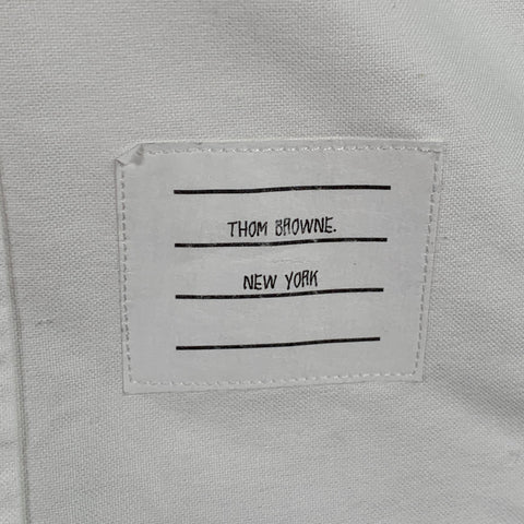 THOM BROWNE Size M White 2 Pockets Long Sleeve Shirt