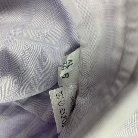 ERMENEGILDO ZEGNA Size L Lavender Purple Cotton Button Up Long Sleeve Shirt