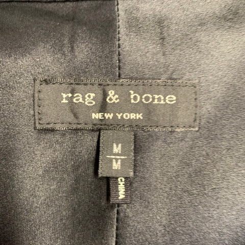 Haut décontracté sans manches en soie rayée noir et blanc RAG & BONE taille M