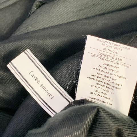 AMI by ALEXANDRE MATTIUSSI Size 40 Navy Black Wool Peak Lapel Sport Coat