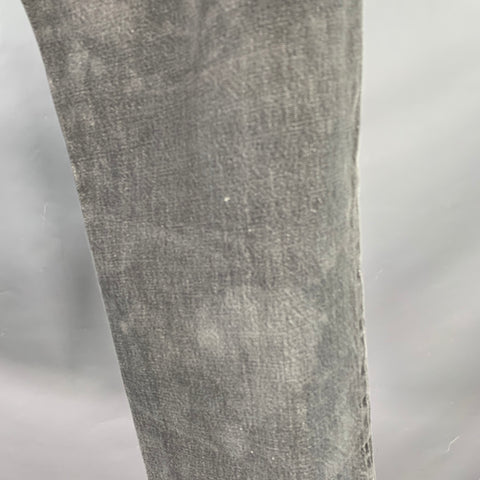 YOHJI YAMAMOTO x SPOTTED HORSE CRAFT Size 32 Grey Cotton Straight Selvedge Jeans