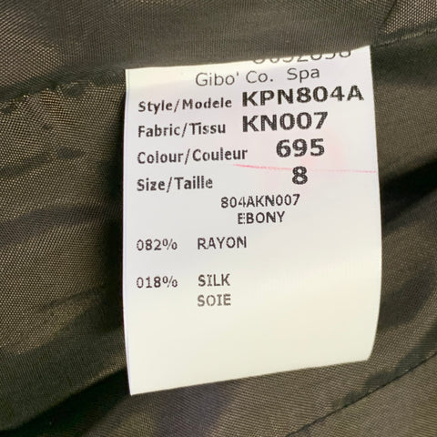 MICHAEL KORS Size 8 Grey Velvet Notch Lapel Jacket Blazer