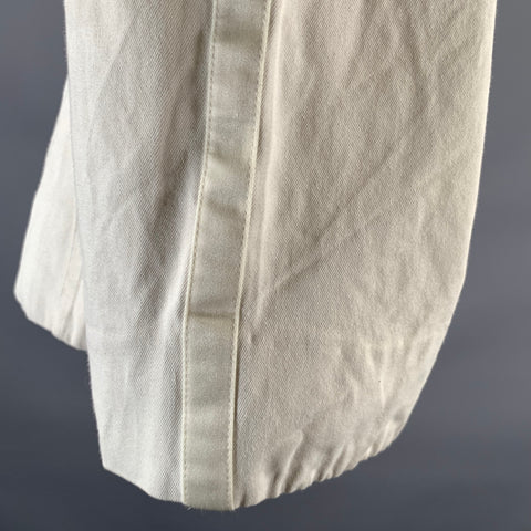 DOLCE & GABBANA Size 32 Cream White Tuxedo Denim Pants