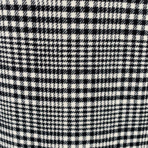 LANVIN Size 4 Black White Wool Blend Houndstooth Short Sleeve Dress