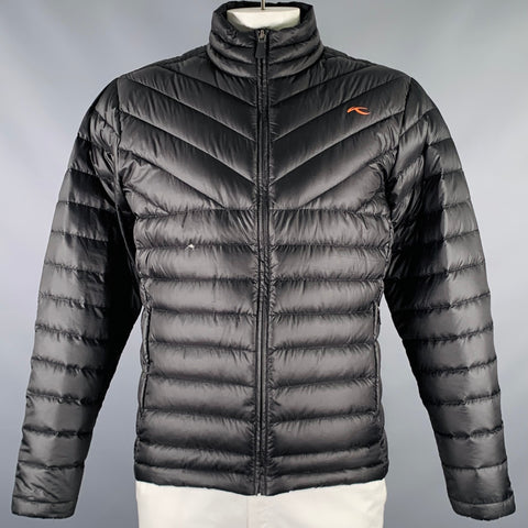 KJUS Size XL Black Quilted Polyester Zip Up Jacket