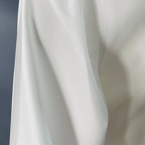 VALENTINO Size S White Cotton Studded Button Up  Long Sleeve Shirt