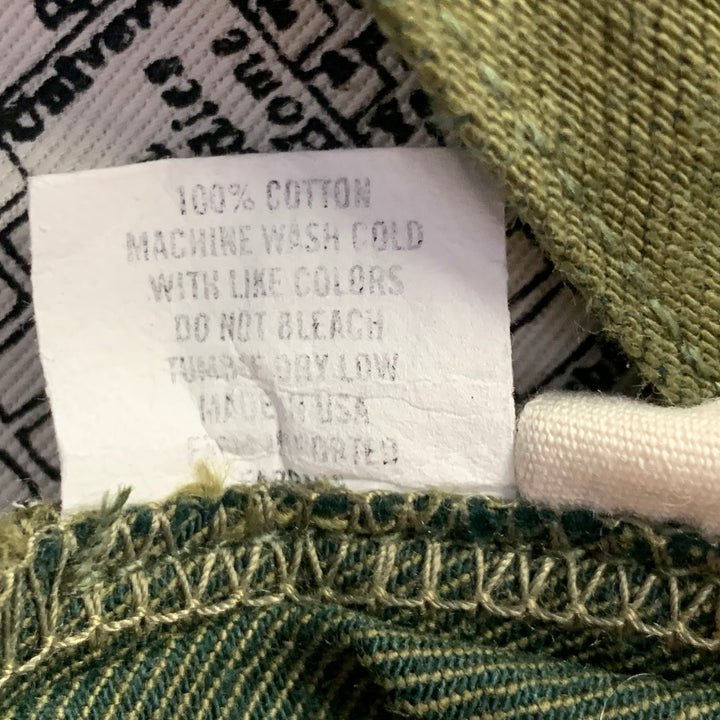 TAYLOR STITCH Size 38 Olive Green Twill Cotton Straight Selvedge Jeans