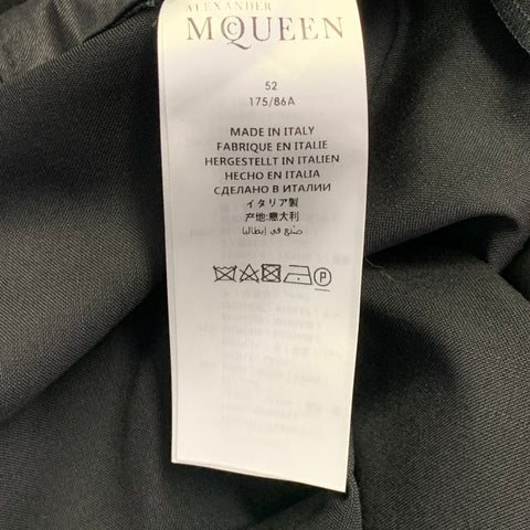 ALEXANDER MCQUEEN Size 36 Black Wool Silk Flat Front Dress Pants