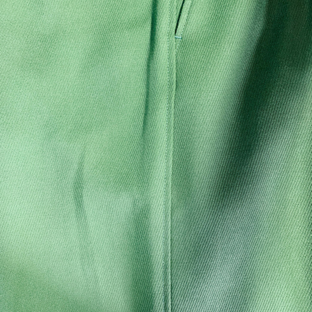 AMI by ALEXANDRE MATTIUSSI Size 8 Green Virgin Wool Twill Flat Front Dress Pants