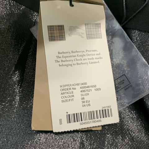 BURBERRY Taille 4 Chemise boutonnée en soie dorée métallisée