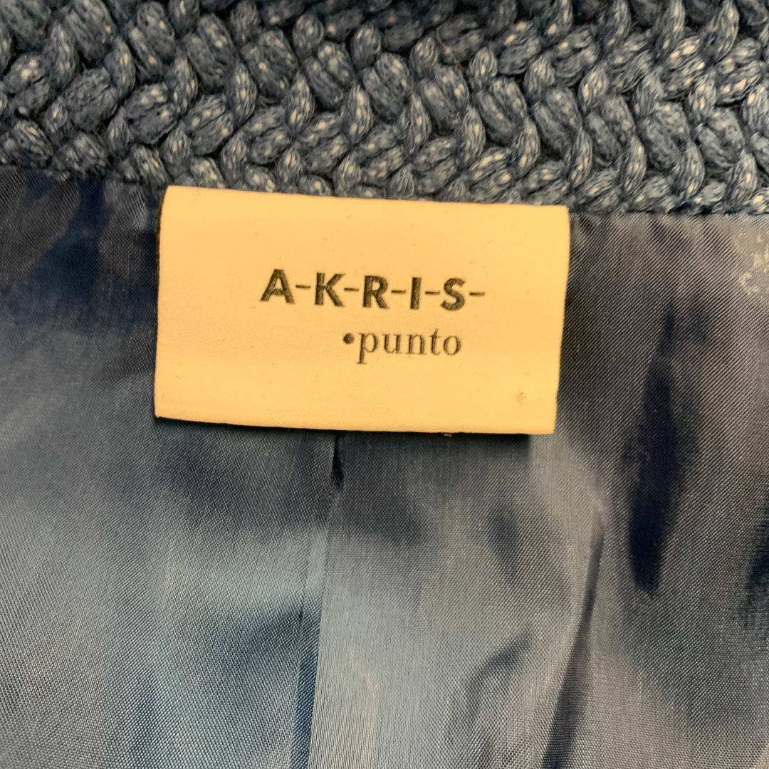 AKRIS Size M Blue Knit Sport Coat