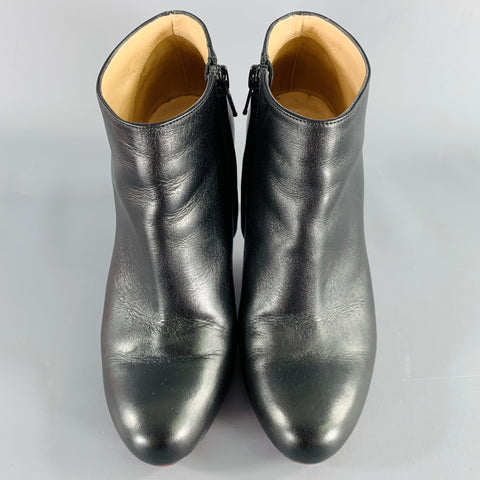 CHRISTIAN LOUBOUTIN Size 6 Black Side Zipper Stiletto Boots