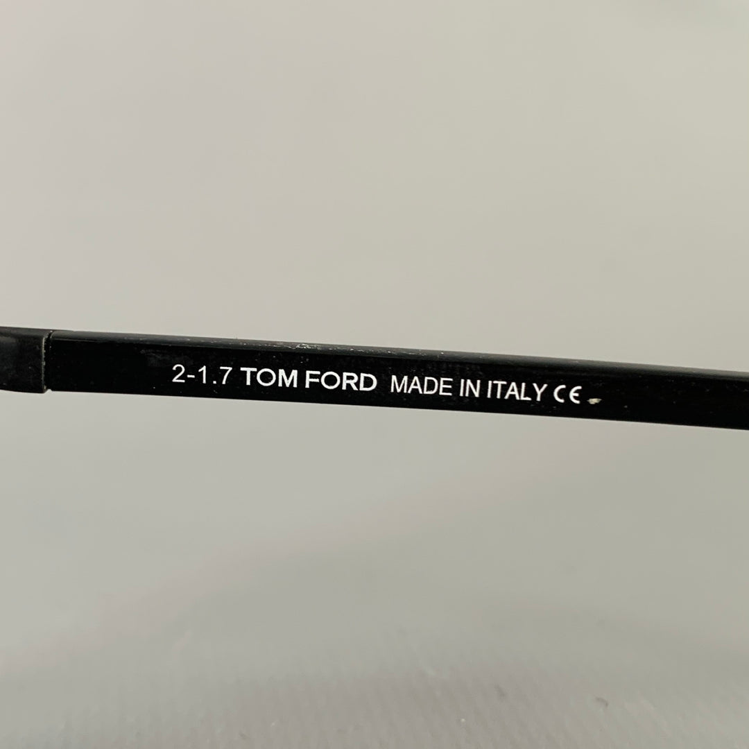 TOM FORD Chris Black Acetate Teardrop Aviator Sunglasses
