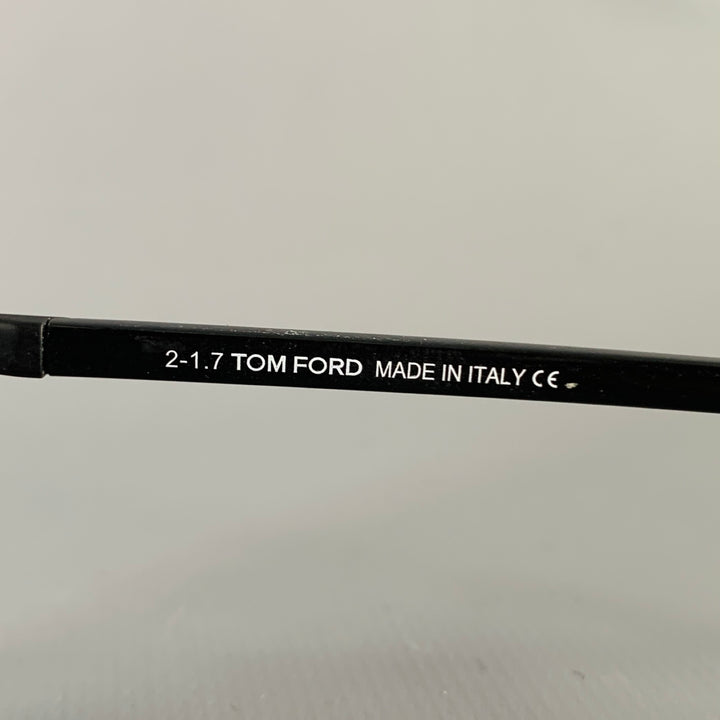 TOM FORD Chris Black Acetate Teardrop Aviator Sunglasses