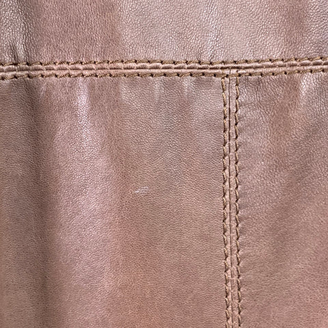BRUNELLO CUCINELLI Size M Brown Leather Zip Up Jacket