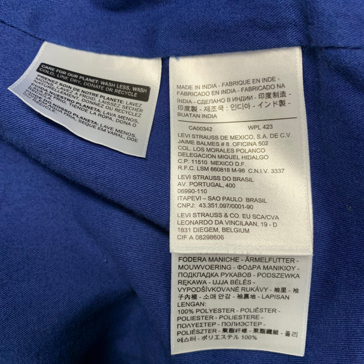 LEVI STRAUSS Size XXL Blue Suede Trucker Jacket