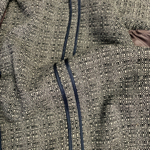 PAUL SMITH Size 36 Black White Woven Wool Notch Lapel Sport Coat