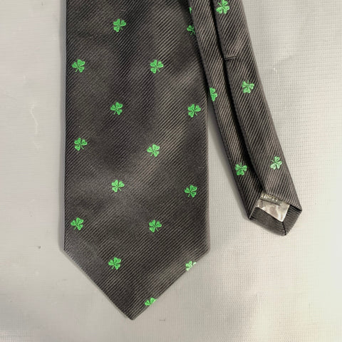 ROBERT TALBOTT Green Black Floral Silk Tie