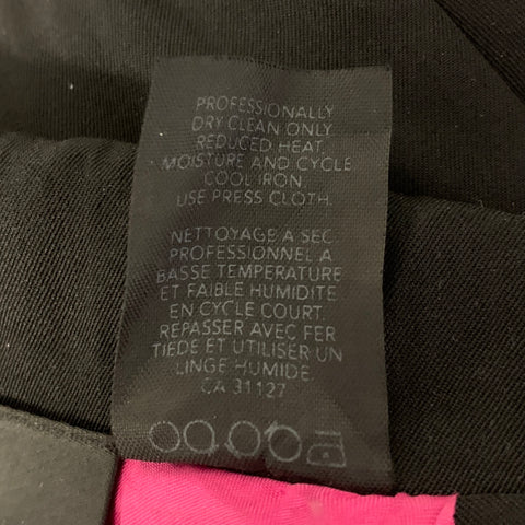 DONNA KARAN Size 6 Black Pink Wool Blend Coat