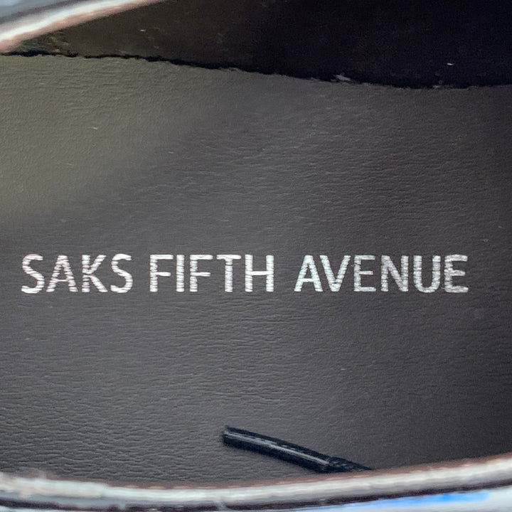 SAKS FIFTH AVENUE Size 8.5 Gibson Black Patent Leather Derby Lace-Up Shoes