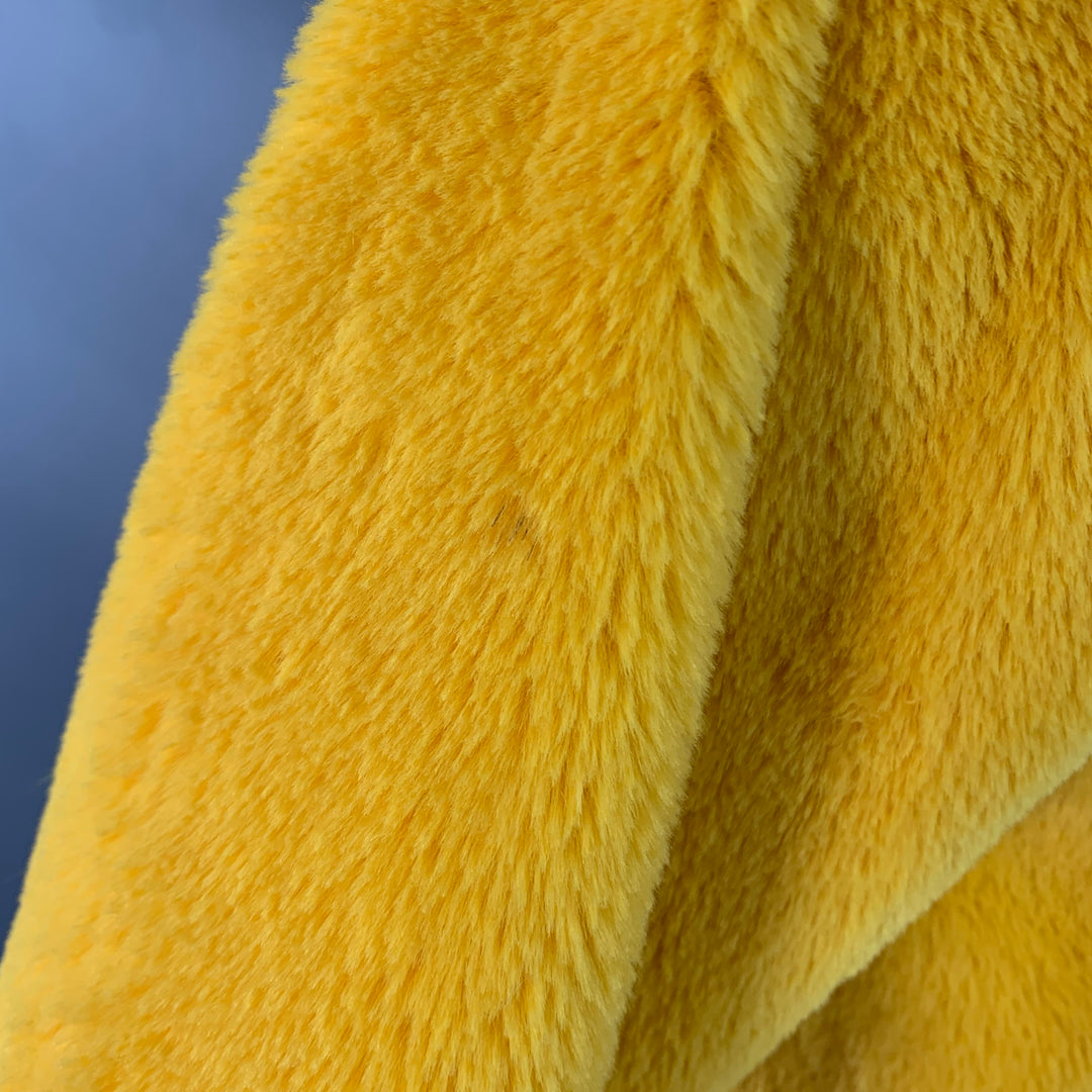 JOYRICH Size S Yellow Textured Polyester Hooded Jacket
