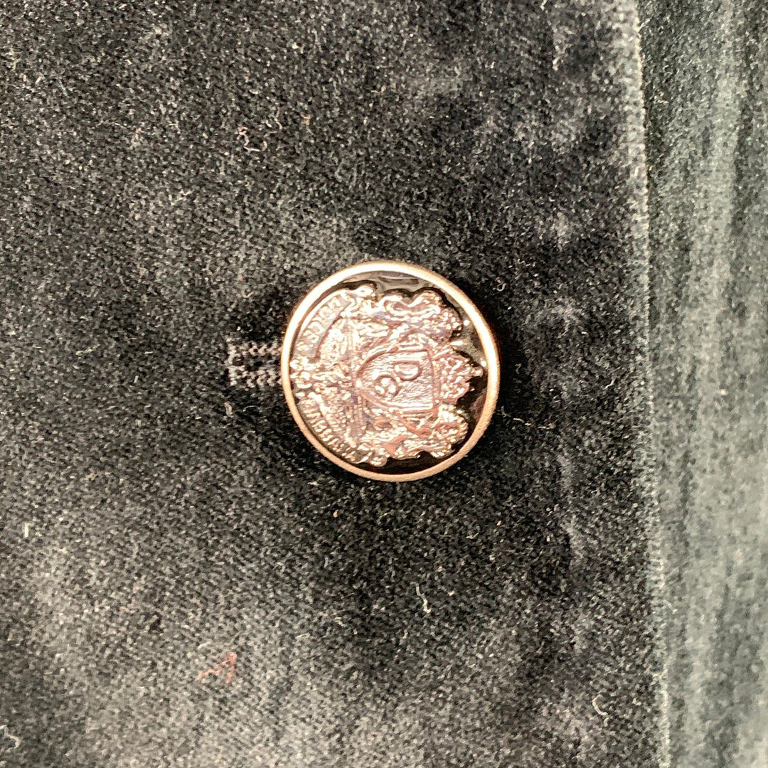 DOLCE & GABBANA Size 2 Black Velvet Notch Lapel Jacket Blazer