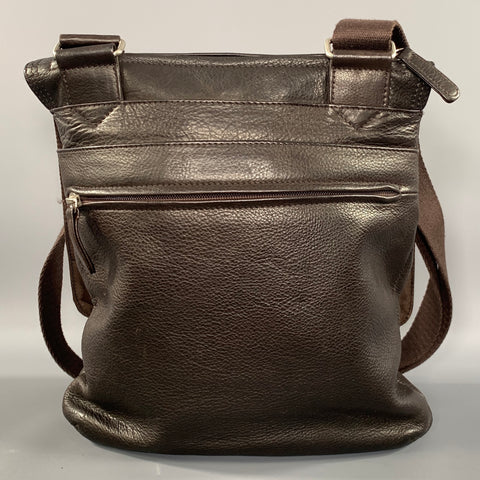 FREE PEOPLE Brown Crackled Leather Shoulder Bag