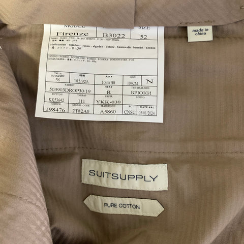 SUIT SUPPLY Size 36 White Cotton Pleated Dress Pants