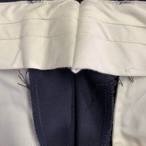 AMI by ALEXANDRE MATTIUSSI Size 34 Navy Twill Polyester Wool Dress Pants