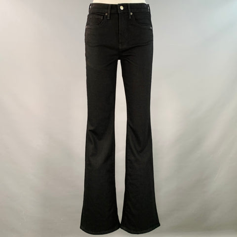VERONICA BEARD Size 27 Beverly Black Cotton Blend High Waisted Skinny Flared Jeans