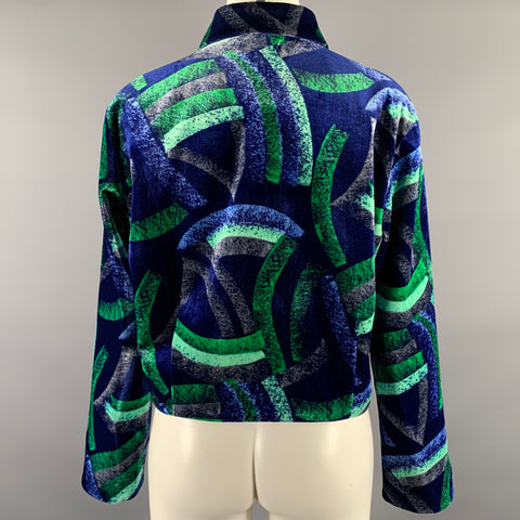 GIORGIO ARMANI Size M Silk Blend Geometric Jacket