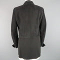 AKRIS Size 10 Black Suede & Wool Zip Off Sport Coat Jacket AKRIS