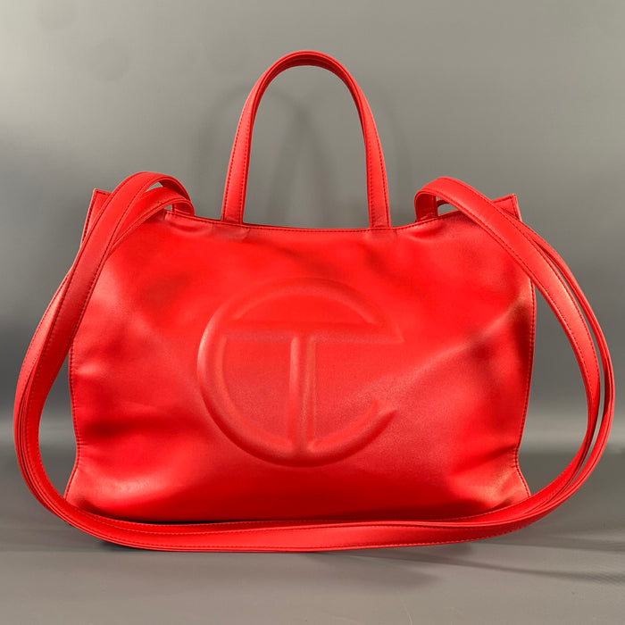 TELFAR Red Logo Polyester Blend Cross Body Bag
