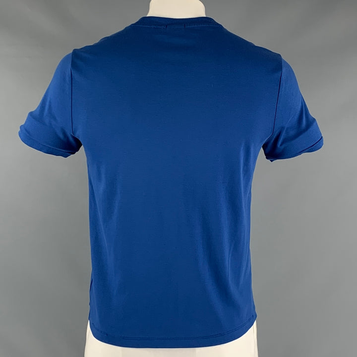 HUGO BOSS Size L Blue Cotton Short Sleeve T-shirt