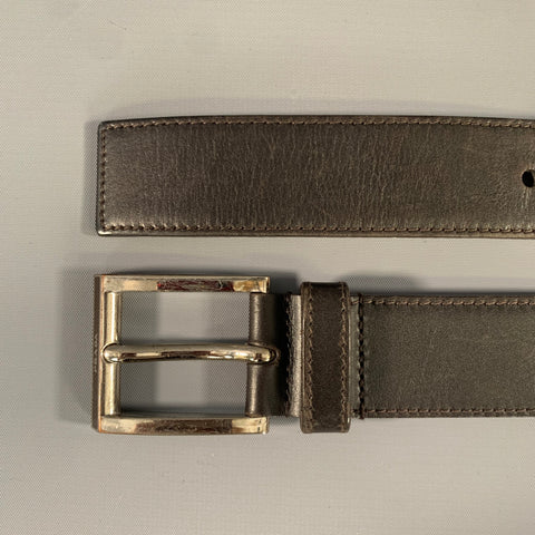 PRADA Size 34 Brown Dark brown Leather Belt