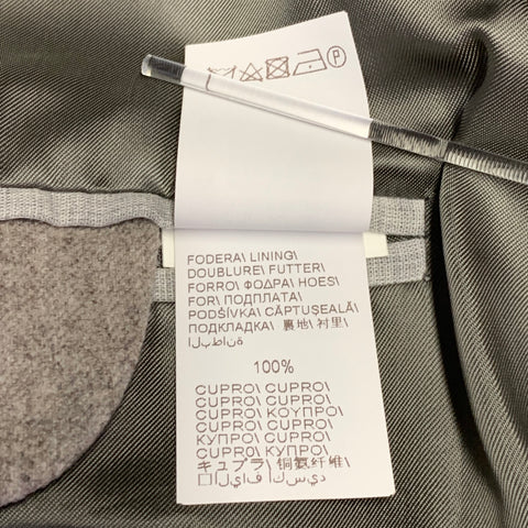 BRUNELLO CUCINELLI Size 38 Light Grey Wool Cashmere Silk Peak Lapel Sport Coat