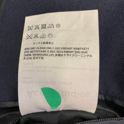 ACNE STUDIOS Pre-AW16 Size 38 Aron J Flannel Navy Wool Single Breasted Sport Coat