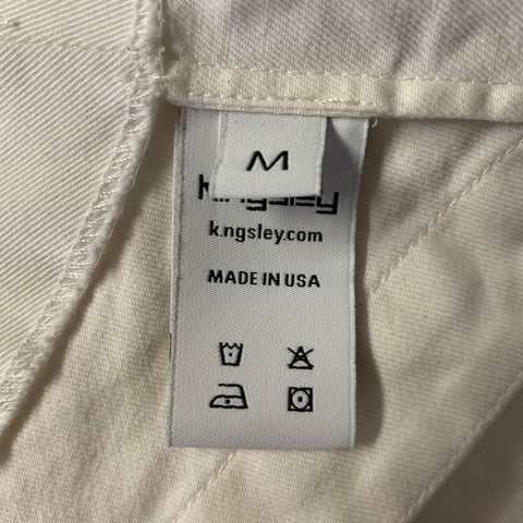 K.NGSLEY Size M White Solid Cotton Blend Pullover Vest