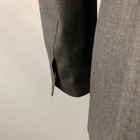 DSQUARED2 Size 40 Grey Charcoal Wool Peak Lapel Sport Coat