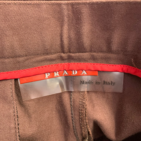 PRADA Size 30 Brown Flat Front Casual Pants